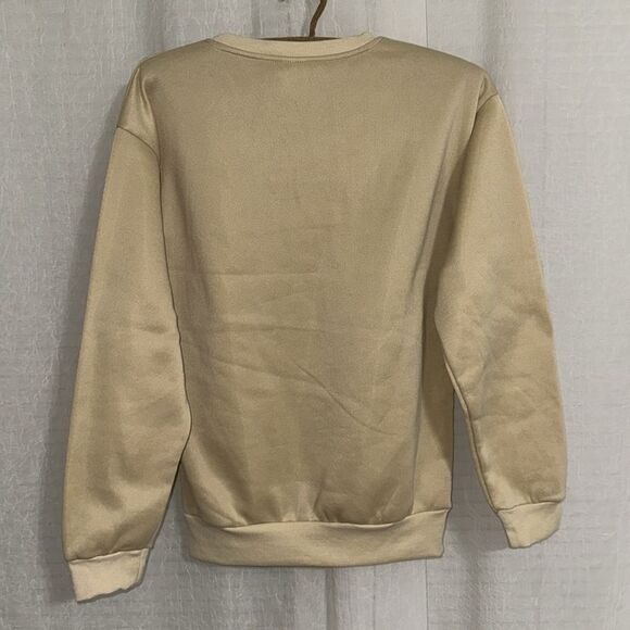 Zach Bryan XS Nude Black Orange Graphic Fleece Interior Crew Pullover Sweatshirt - Picture 2 of 11